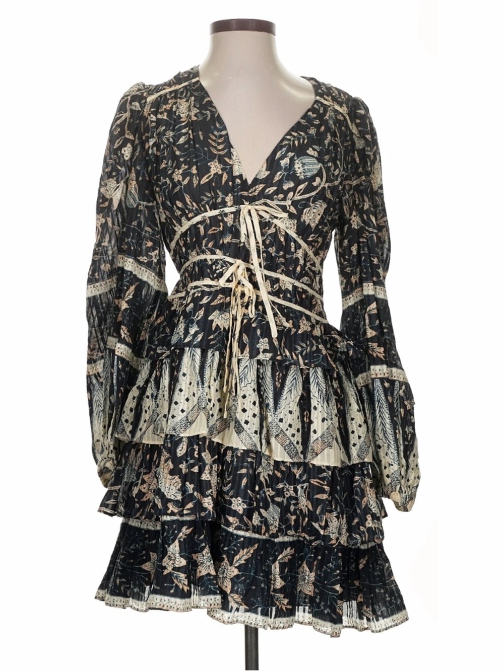 Ulla Johnson Nina Boho Floral Long Sleeve Dress ~ Sz 0 - Picture 6 of 11